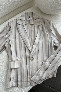 Sunset Stripes Linen Blazer