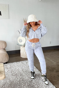 The Jet Setter Set in Heather Grey